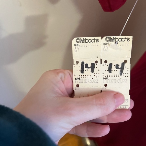 Enchanted Vintage 1970s Magenta Striped Dress – Deadstock with Tags (Ohrbach’s) - Picture 9 of 10